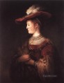 Saskia in Pompous Dress portrait Rembrandt